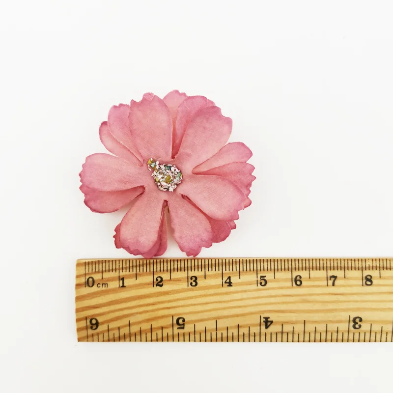 (50pcs/pack) 50mm Width Colourful Artificial Flowers Wedding Decoration Handmade DIY Wreath Gift Box Packaging Decoration