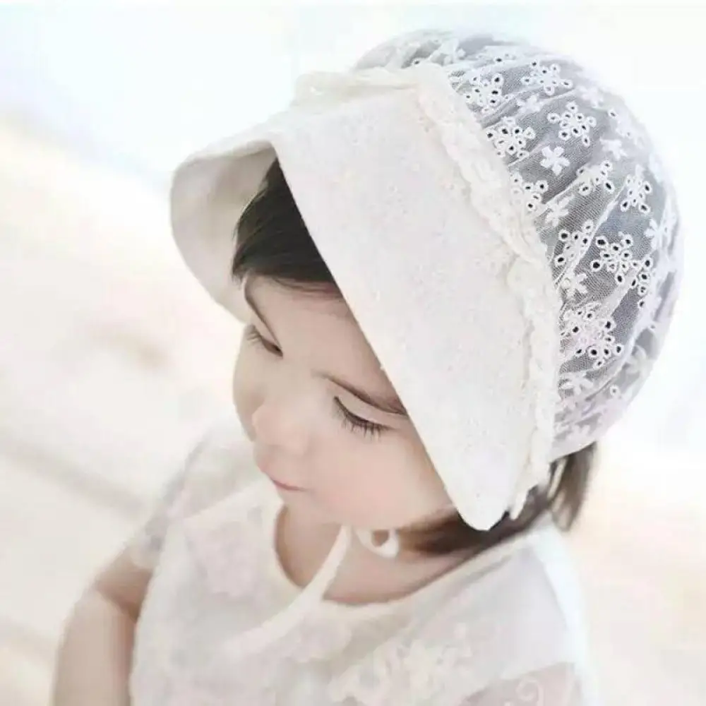 

Infant Bay Hat Palace Style Cute with Holes Lace Sun-resistant 2020 New Spring Summer Thin Section Lace Cool Baby Princess Hat
