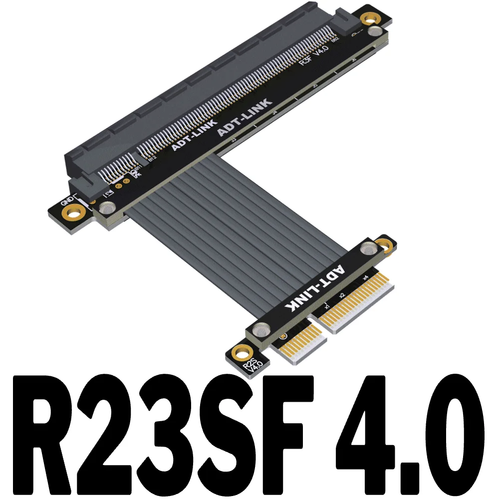 고속 GEN 4.0 PCI-E X4 연장 케이블 16x 4x PCIe 전송 라인 조종 가능 1U 안정적인 데이터 전송을 위한 맞춤형 길이