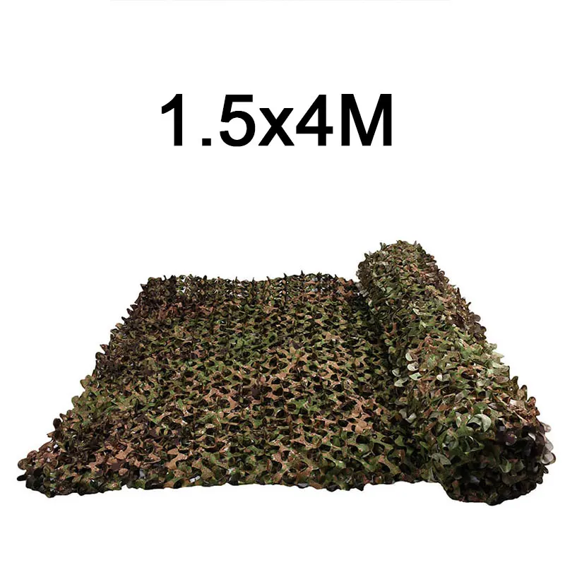 1.5x4m MENFLY 1,5 м в ширину, однослойная камуфляжная сетка в стиле милитари для защиты от солнца, полевого автомобиля, покрытие для наружного наблюдения за птицами, солнцезащитный козырек - Цвет: 1.5x4m