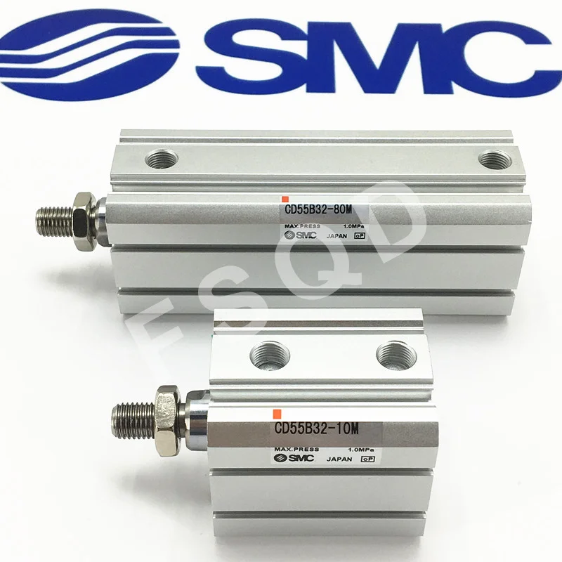 CD55B20-60 CD55B20-80 CD55B20-100 CD55B20-125 CD55B20-150 SMC Компактный цилиндр двойного действия одинарный стержень сквозное отверстие CD55B серии обоих концах нарезной общий пневматические компоненты воздушные инструменты