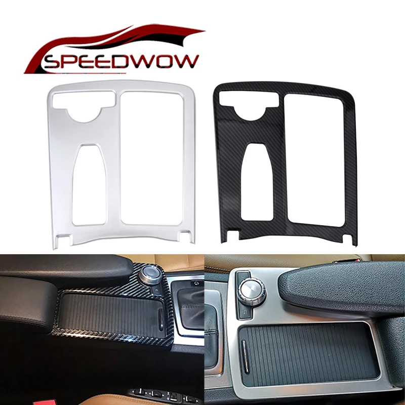 

SPEEDWOW Car Center Console Water Cup Holder Frame Cover Trim For Mercedes Benz C class W204 08-14 E Class W212 10-11 E Coupe