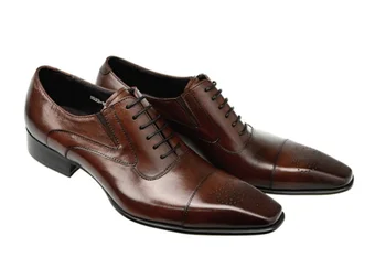 

Luxury Brand Men Leather Shoes Genuine Leather Oxford Formal Shoes Men Dress Office Brown Black Lace up Buckle Strap Shoes Male