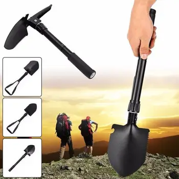 

Practical 3 Size Black Bottle Opener Multifunctional Military Camping Shovel Folding Shovel Travel Outdoors