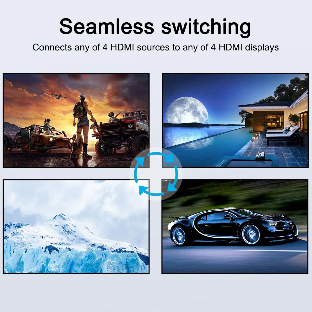 4x4 HDMI бесшовный матричный w/видео настенный 2x2 бесшовный переключатель 4 в 4 Выход HDMI матричный 4X4 HDMI коммутатор разветвитель 4 порта 4 к RS232 TCP/IP