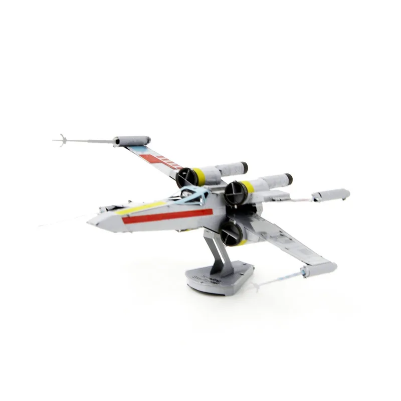 

All-Metal DIY Assembled Model 3D Glue-free Nanometer 3D Puzzle Model Color X-Wing-Fighter Color Version