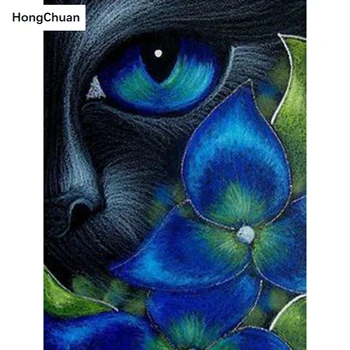 

5D Diamond Painting Full Square/Round Diamond Embroidered Flower Cat Handmade Rhinestone DIY Mosaic Home Decoration Gift