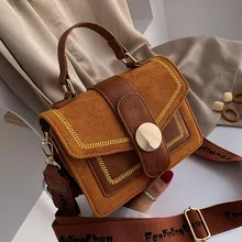 Винтажная матовая женская сумка из искусственной кожи с широким ремешком, женские сумки на плечо, маленькая зимняя новая женская сумка через плечо, сумки на ремне