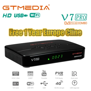 

NEW GTMEDIA V7 pro DVB-S/S2/S2X+T/T2 Decoder CA Card Satellite TV Receiver Suport H.265 Power Built-in WIFI