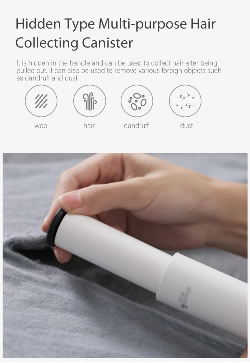 Xiaomi-Mijia-Deerma-Electrical-Clothes-Sticky-Hair-Multi-function-Trimmer(6)
