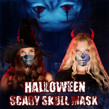 

Adult Halloween Print Breathable Face Mask Reusable Windproof Face Shield Mouth Cover Cloth Mouth Mask Washable mondmaskers
