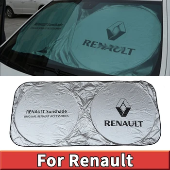 

For Renault logo 150x70cm Car Windshield Sunshade Front Rear Window Sun Shade Visor Shield Cover Solar UV Protection