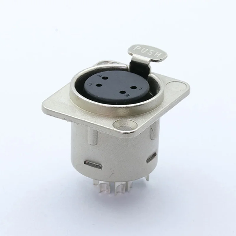 1 шт. XLR 4 контактный разъем для аудиопровода монтажа на панели гнездовой
