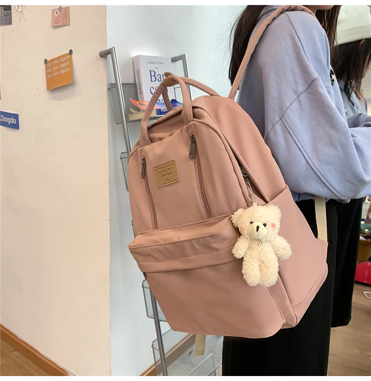 NEW Backpack Double Zipper Women Waterproof Korean Style cheap Schoolbag Female College Student Laptop backpack Women's backpack