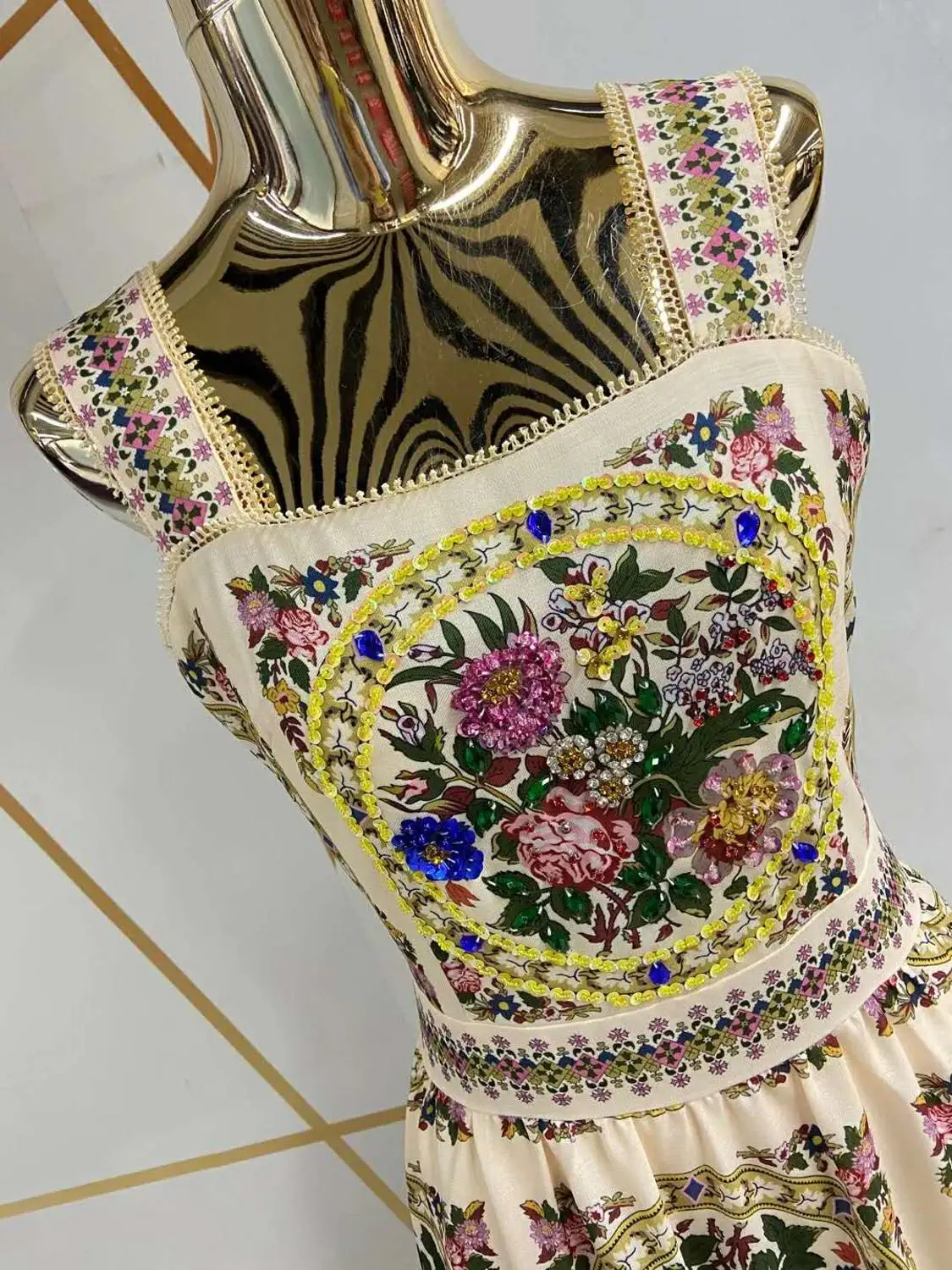 AELESEEN Luxury Designer Women Dress Summer Runway