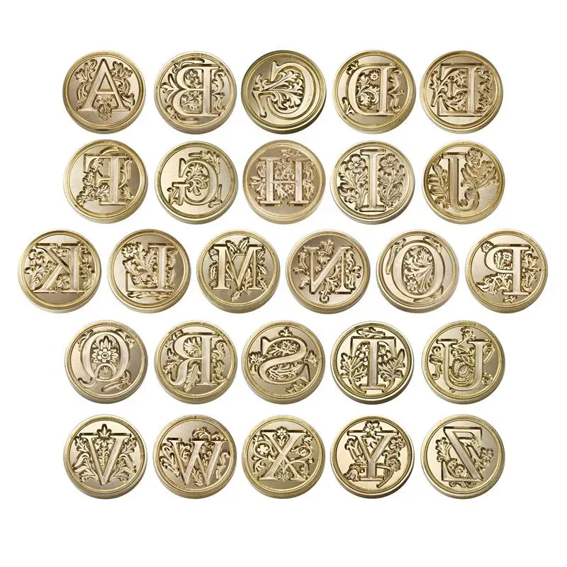 Retro Wax Stamp Sealing Custom Hobby Alphabet Letter Wood Seal Set Replace Copper Head Tools Post Decor | Дом и сад