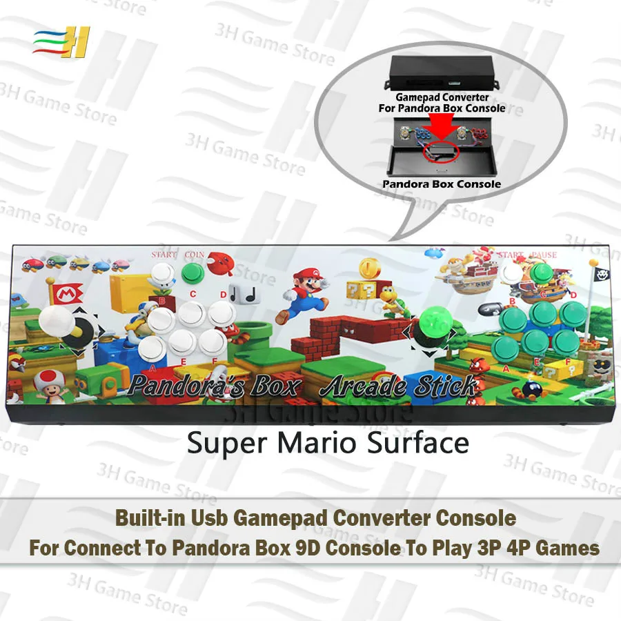 Встроенный Pandora Box 9D Usb конвертер геймпада консоль для подключения к Pandora Box 9D контроллер консоль для игры 3P 4P аркадная игра