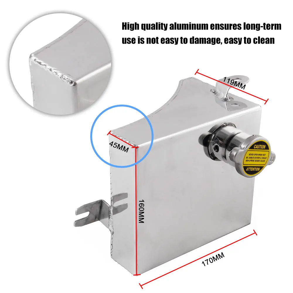 Хладагент расширительный заполняющий бак переливающийся резервуар расширительный заполняющий топливный бак алюминиевый Универсальный для Nissan 240sx S13 S14 1989-1994