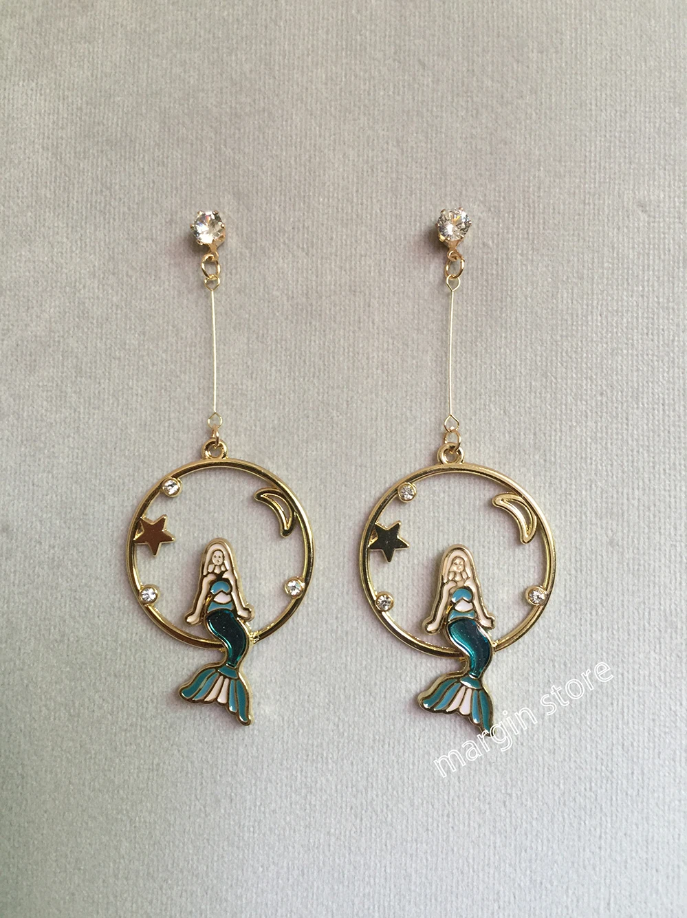 

Elegant Mermaid Pattern Metal Earrings Jewelry Tassel Style Korean Earrings Long Earrings Aretes De Mujer Modernos 2019