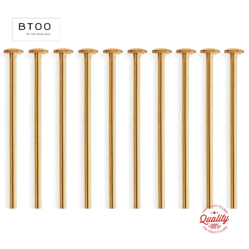 Flat Pin Heads Jewelry Findings Flat Head Pins Jewelry Making 14k