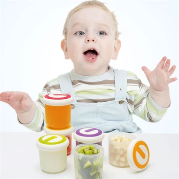 

1Pcs Baby Food Storage Bowl Super Microwave Baby Food Supplement Container Tray Ice Cube Box with Lid PP