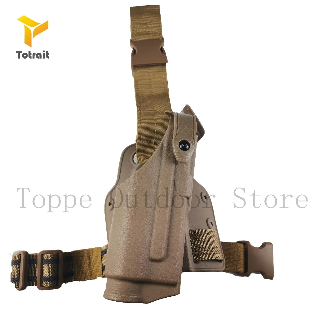 TOtrait тактическая кобура для пистолета Airsoft Safarilands кейс для переноски Glock17/19/22/23/31 вспышка светильник подшипник поясной Кобурой