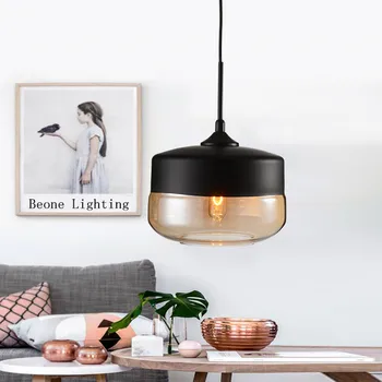 

Nordic Modern loft hanging Glass Pendant Lamp Fixtures E27 E26 LED Pendant lights for Kitchen Restaurant Bar living room bedroom