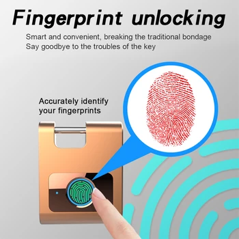 

Bluetooth APP Control Fingerprint Padlock Practical Operation Simple Conveninently Anti-Theft Electronic Smart Padlock