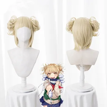 

Anime Boku no Hero Academia Cross My Body Wig Cosplay Costume Hero Academia Himiko Toga Synthetic Hair Party Role Play Wigs
