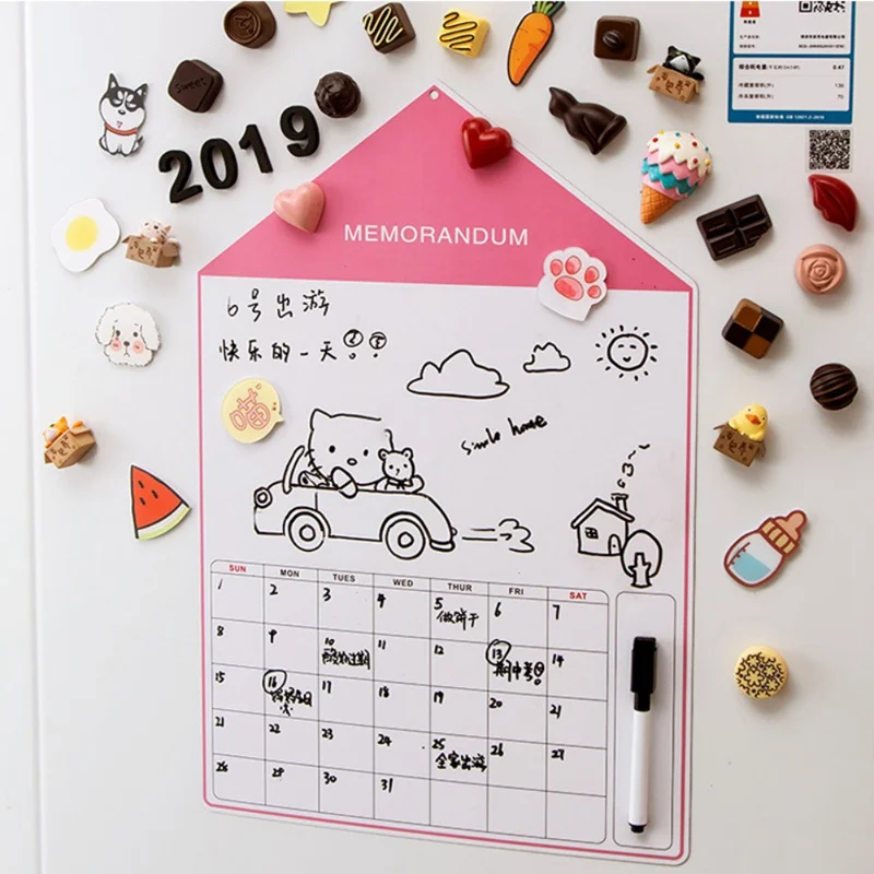 Soft Magnetic Refrigerator Stickers Cute And Interesting Small House Shape Refrigerator Magnetic Stickers Wall Sticker 30x45cm