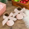 KIDSUN Baby Shoes Girls Princess Shoes Infant Toddler Non-slip Flat Soft-sole Cotton Rubber Cute Bow-knot First Walkers Newborn 3