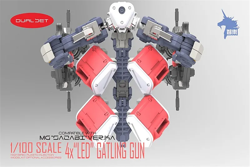 ZL модель светодиодный пулемет Гатлинга расширительный рюкзак для Bandai MG 1/100 MSN-04 Sazabi Gundam DZ001