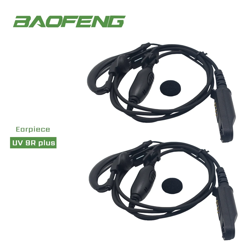 2 шт. водонепроницаемый Walkie Talkie гарнитура наушник микрофон для Baofeng UV-9r плюс BF-9700 BF-A58 двухстороннее радио аксессуары