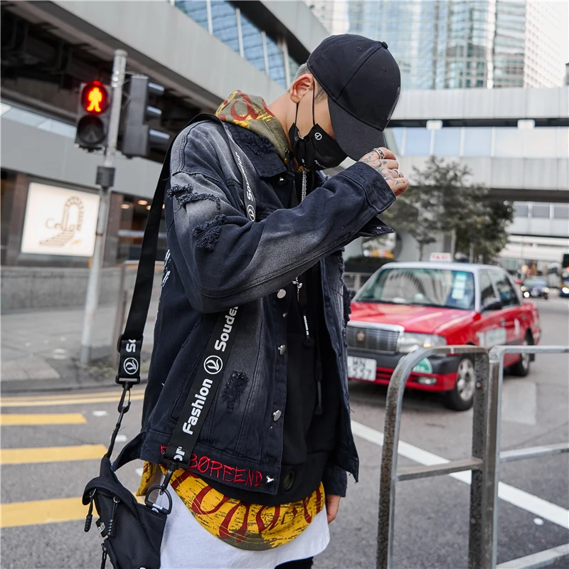 Джинсовая куртка High Street Patch Designs новые мужские
