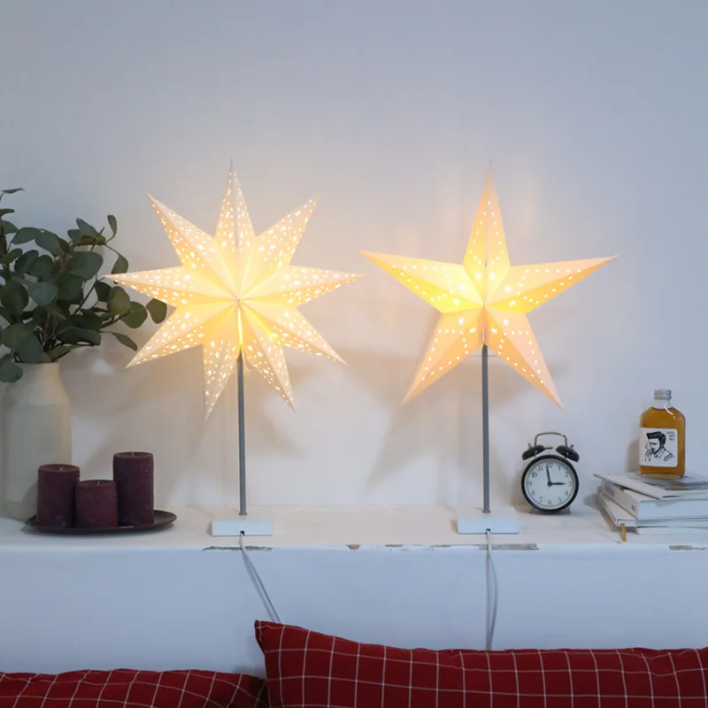 Lâmpada de Mesa Proteção para os Olhos Decoração do Quarto das Crianças Lâmpada de Cabeceira Luz de Mesa Plug Estrela Forma Sala Estar Led ue 7 para os olhos luz de mesa estrela
