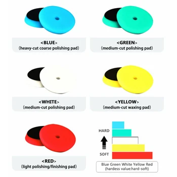 

For Car Buffer Polisher Sponge Polishing Pad Sanding 5Pcs 6\\\" Practical