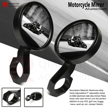 

Motorcycle Rearview Mirrors Motorbike Back Side Mirrors Classic Convex Rear View For Polaris Ranger RZR RZRS XP Top Crossbars 2