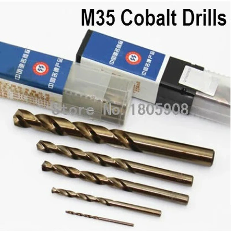 10PCS M35 HSS-CO Cobalt Drill Bits 1.0mm-8.0mm For Stainless Steel