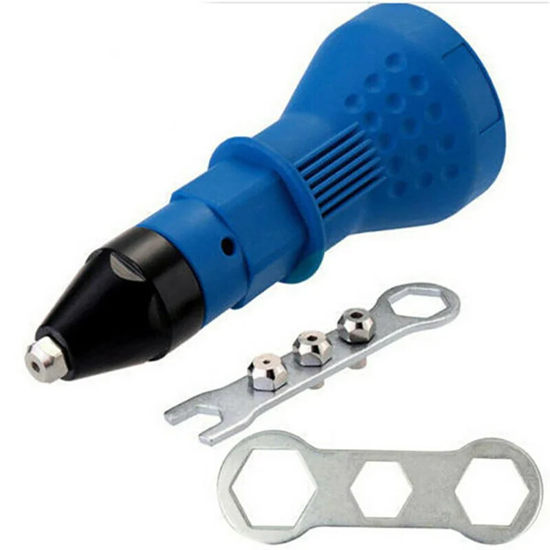 Electric Rivet Nut Gun Riveting Tool Cordless Riveting Drill Adaptor Insert Nut Tool Riveting Drill Adapter 2.4mm-4.8mm