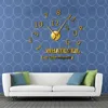 Whatever I'm Late Anyway Inspirational Quote Wall Art Large Numbers DIY Wall Clock Living Room Wall Watch Procrastinators Gifts 4