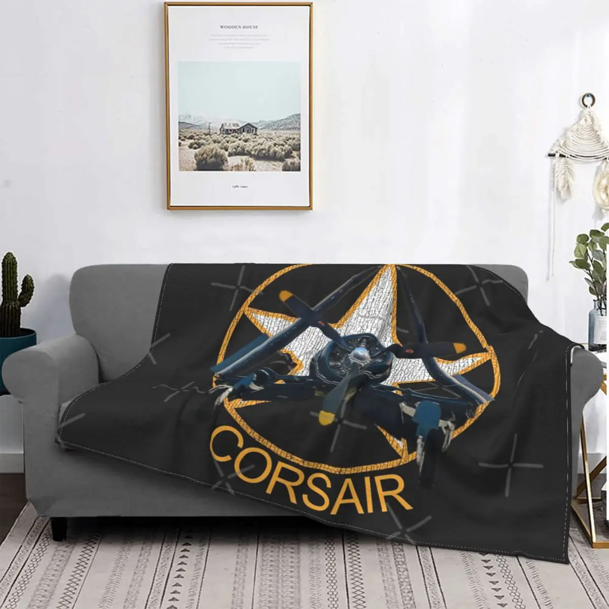 Famous Ww2 Planes F4U Corsair Blanket Bedspread Bed Plaid Throw Bed Blanket Thermal Blanket