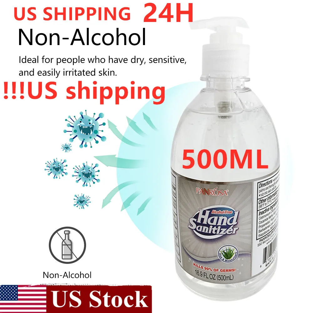 

10pcs Portable Disposable 500ML Alcohol-free Hand Sanitizer Gel Disposable No-Clean High-Efficiency Disinfection Hand sanitizer