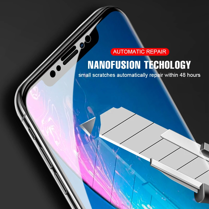 2 предмета в комплекте Полный Обложка гидрогель пленка для iPhone 11 Pro XS Max XR Защитная