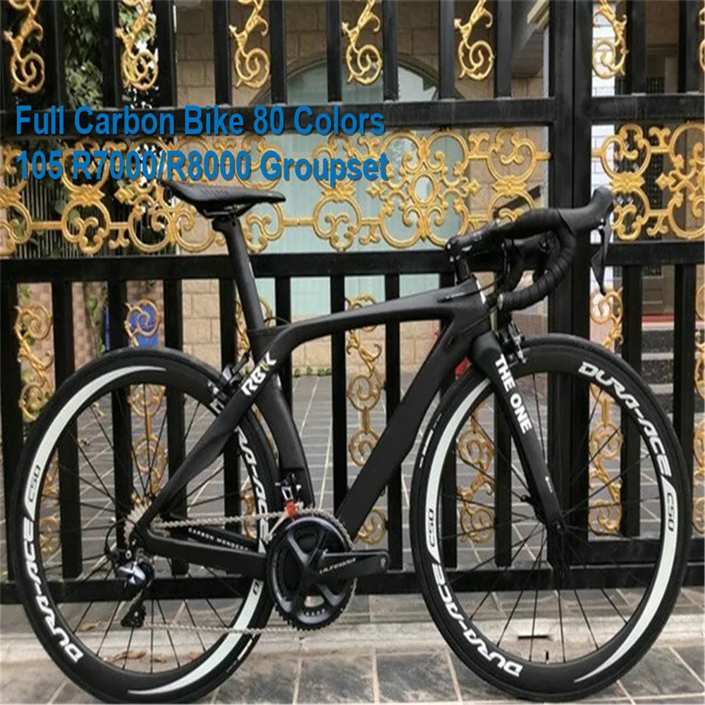 

80 colors Black RB1K THE ONE Matte Carbon Road Complete Bike with groupset 50mm c50 Wheelset