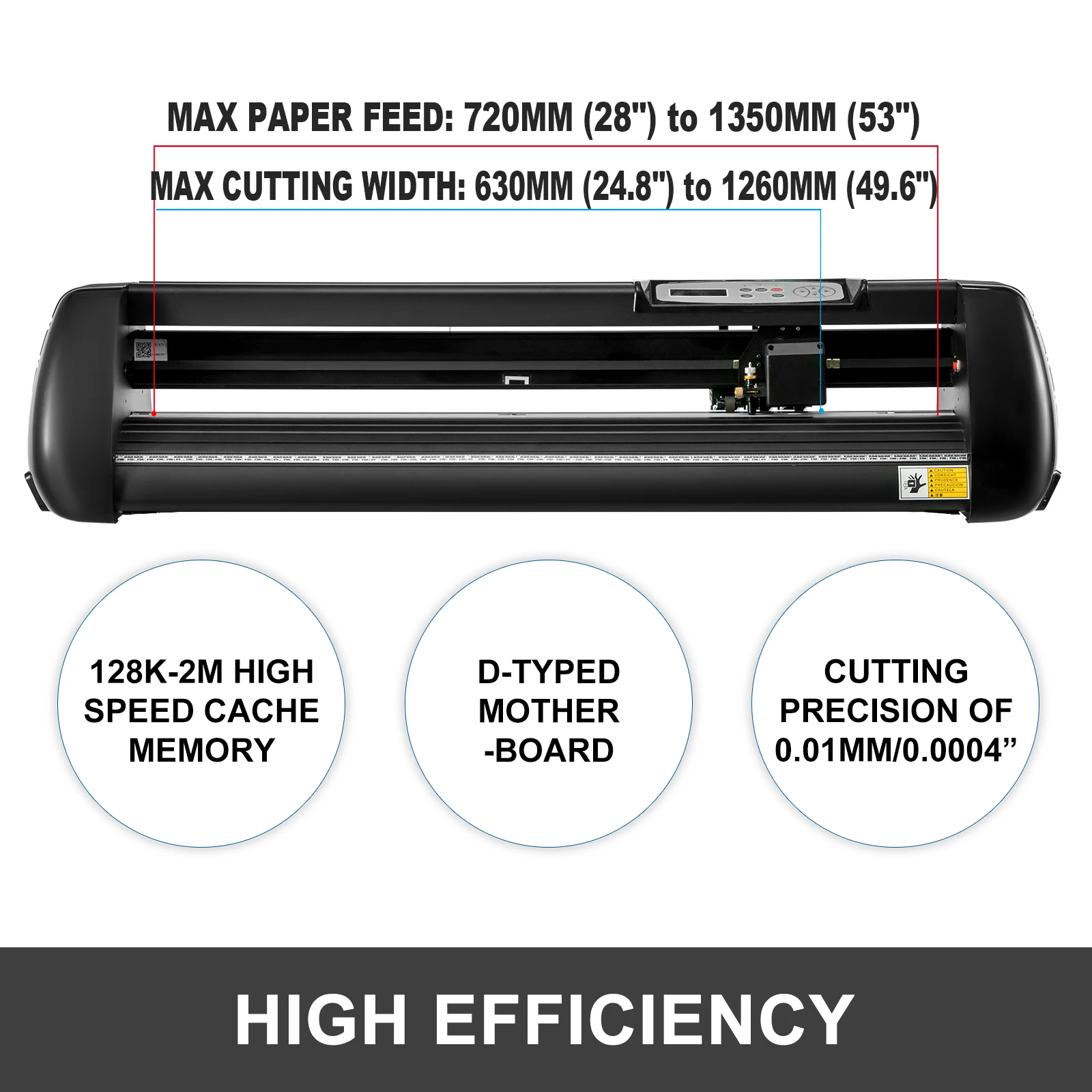 VEVOR 53/34/28 Inch Manual Vinyl Cutter Plotter Machine with COMPIM/USB Ports SIGNMASTER for Advertisement Craft Design Cut Etc.