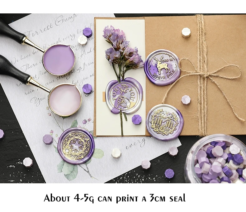 180pcs Octagonal Wax Beads Retro Stamp Sealing Wax DIY Wedding Birthday Invitation Seal Wax Handmade Decorative wax seal stamp