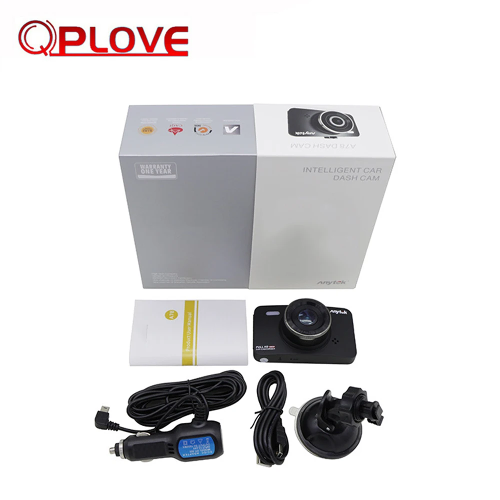 QPLOVE 1080P HD Автомобильный видеорегистратор с 3-дюймовым ips экраном WDR G Сенсорная технология поддерживает парковочный монитор ночного видения Автомобильный регистратор