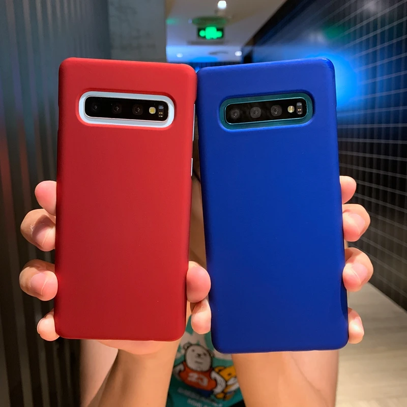 Однотонный Матовый Жесткий пластиковый Чехол из ПК для Samsung Galaxy S8 S9 S10 S10e Plus A10 A20 A30