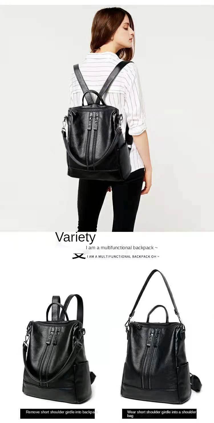 Soft Leather Backpack women 2022 Korean Version of The Large-Capacity College Style Backpack Mummy Fashion All-Match Lady bag Stylish Backpacks