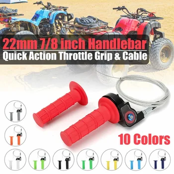 

22mm 7/8inch 2x Motorcycle Throttle Housing Handlebar Grip Twist Cable For ATV Pit Dirt Bike For Honda CG 125 150cc 200cc 250cc
